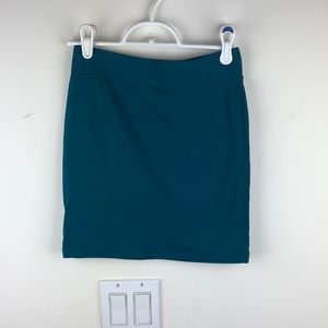 F21 Teal Tight Mini Skirt